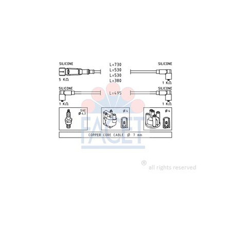 SERIE CAVI ACCENSIONE COMPLETA