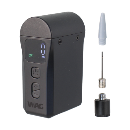Wag-588081060.png WAG MINI COMPRESSORE PORTATILE RICARICABILE/USB CON MANOMETRO DIGITALE 7 BAR SPINTA MAX