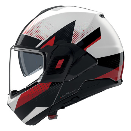 N120.1 CICLONE 363 ROSSO.jpg CASCO MODULARE NOLAN N120-1 CICLONE 363 BIANCO/NERO/ROSSO