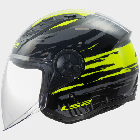 OF616 AIRFLOW GIALLO.jpg CASCO JET LS2 OF616 AIR FLOW II BRUSH BLACK H-V YELLOW