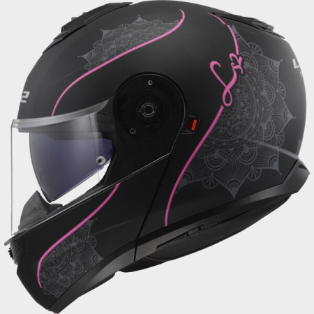 FF908 STROBE BLACK PINK.jpg CASCO MODULARE LS2 FF908 STROBE II LUX M.BLACK PINK