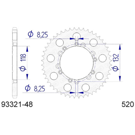 540012948A.jpg Corona afam in alluminio p520 - z48 (dis.00129)