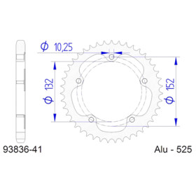 540013941A.jpg Corona afam in alluminio p525 - z41 (dis.00139)