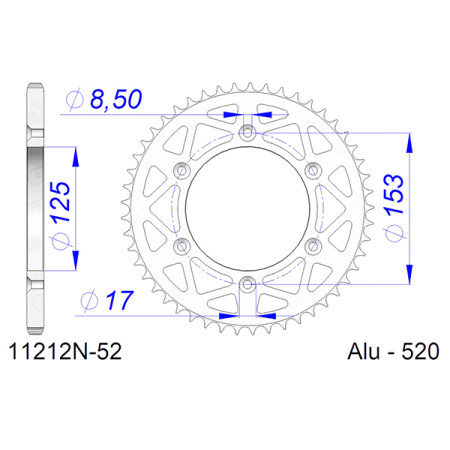 541121252A.jpg Corona afam in alluminio p520 - z52 (dis.11212)
