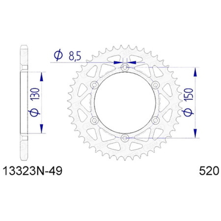 541332349A.jpg Corona afam in alluminio p520 - z49 (dis.13323)