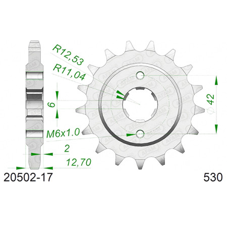 542050217A.jpg Pignone afam in acciaio p530 - z17 (dis.20502)