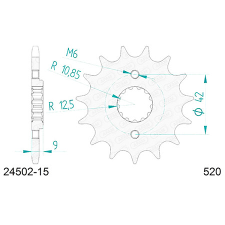542450215A.jpg Pignone afam in acciaio p520 - z15 (dis.24502)