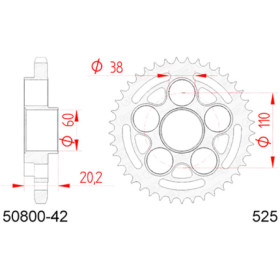 545061042A.jpg Corona afam in acciaio p525 - z42 (dis.50610)
