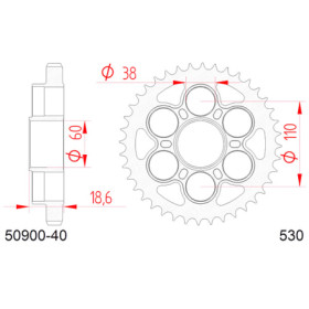 545070040A.jpg Corona afam in acciaio p530 - z40 (dis.50700)
