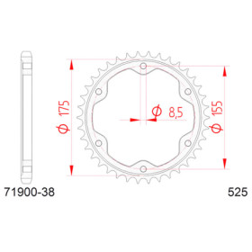 547190038A.jpg Corona afam in acciaio p525 - z38 (dis.71900)
