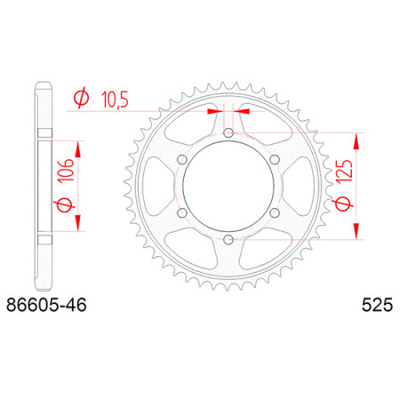548660546A.jpg Corona afam in acciaio p525 - z46 (dis.86605)
