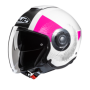 I40VISIONROSA.png CASCO JET HJC I40N PYLE BIANCO/FUCSIA MC8