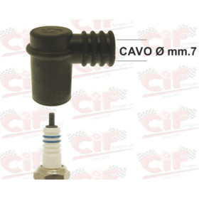 9125N.jpg ATTACCO CANDELA FILETTO MM. 4 IN GOMMA NERO X CAV
