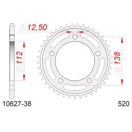 541050938A.jpg CORONA AFAM IN ACCIAIO P520 - Z38 (DIS.10509)
