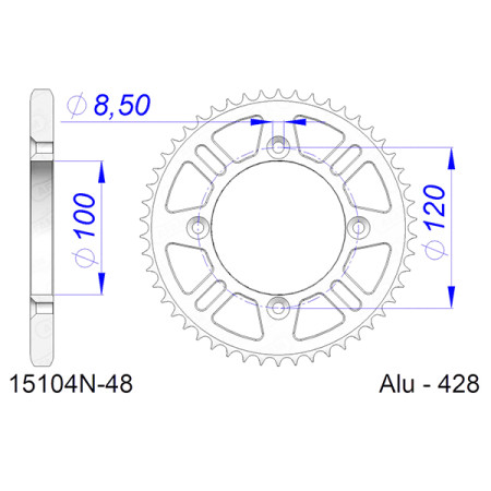 541510448A.jpg Corona afam in alluminio p428 - z48 (dis.15104)