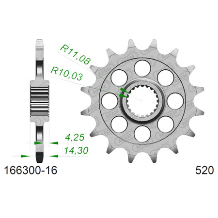 541663016A.jpg Pignone afam in acciaio p520 - z16 (dis.16630)