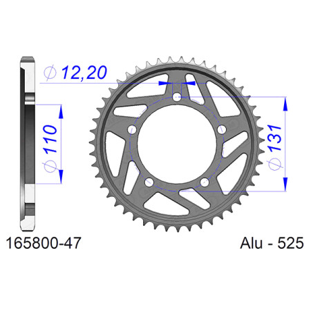 543670047A.jpg Corona afam in alluminio p525 - z47 (dis.36700)