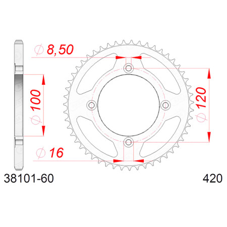 543810160A.jpg CORONA AFAM IN ACCIAIO P420 - Z60 (DIS.38101)