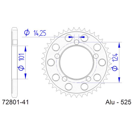 547240041A.jpg CORONA AFAM IN ALLUMINIO P525 - Z41 (DIS.72400)