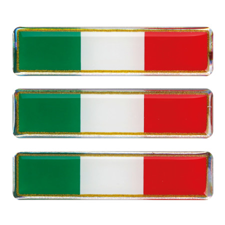 15009-C-01.jpg STICKY 3D - TRICOLORE ITALIA CORTO CLASSICO, 3 PZ - 55X16 MM