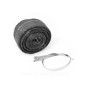 013100A.jpg BANDA / FASCIA / NASTRO TERMICO ISOLANTE GARANTITO TOP QUALITY SCURO PER COLLETTORI MOTO (2mm x 50mm x 3MT) + Tirant