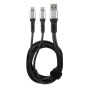 38698-S-01.jpg CAVO CON DOPPIO CONNETTORE, USB   APPLE 8 PIN - 100 CM - NERO