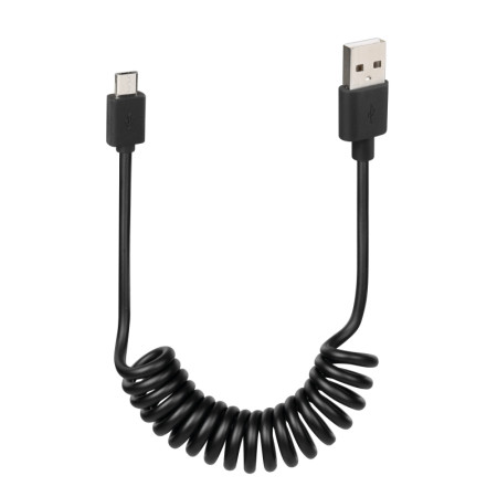 38700-A-01.jpg CAVO A SPIRALE USB   MICRO USB - 100 CM - NERO
