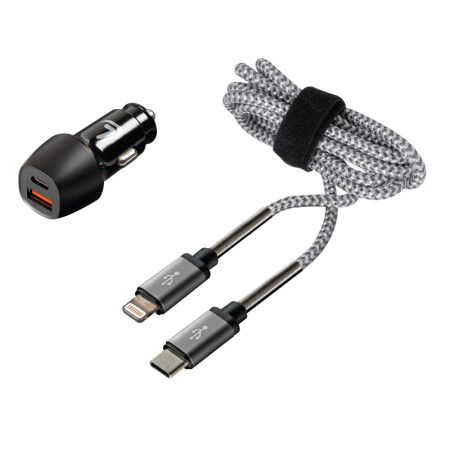 38712-S-02.jpg KIT 2 IN 1 LIGHTNING PRO - PD / QC 3.0 - 18W - 12/24V