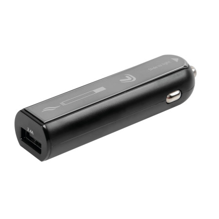 38825-S-02.jpg PLASMA USB, CARICABATTERIA 1 PORTA USB CON ACCENDINO ELETTRICO INTEGRATO - FAST CHARGE - 2100 MA - 12/24V