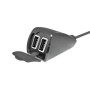 38828-S-04.jpg USB-FIX TREK, DOPPIO CARICATORE USB RESISTENTE ALL'ACQUA, FISSAGGIO A MANUBRIO - ULTRA FAST CHARGE - 5400 MA - 12